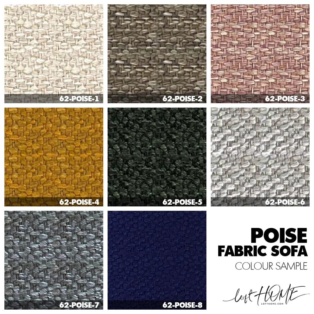 Industrial fabric dining chair clo color swatches.