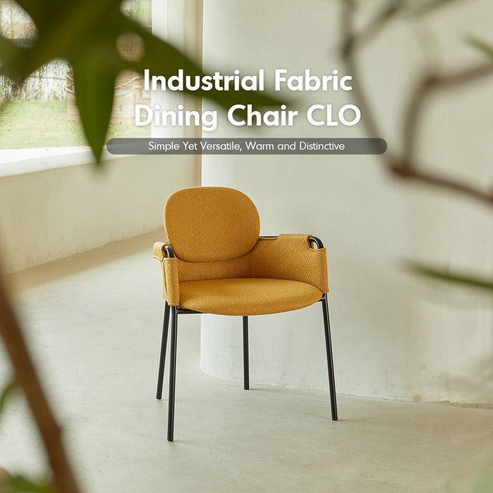 Industrial fabric dining chair clo material variants.