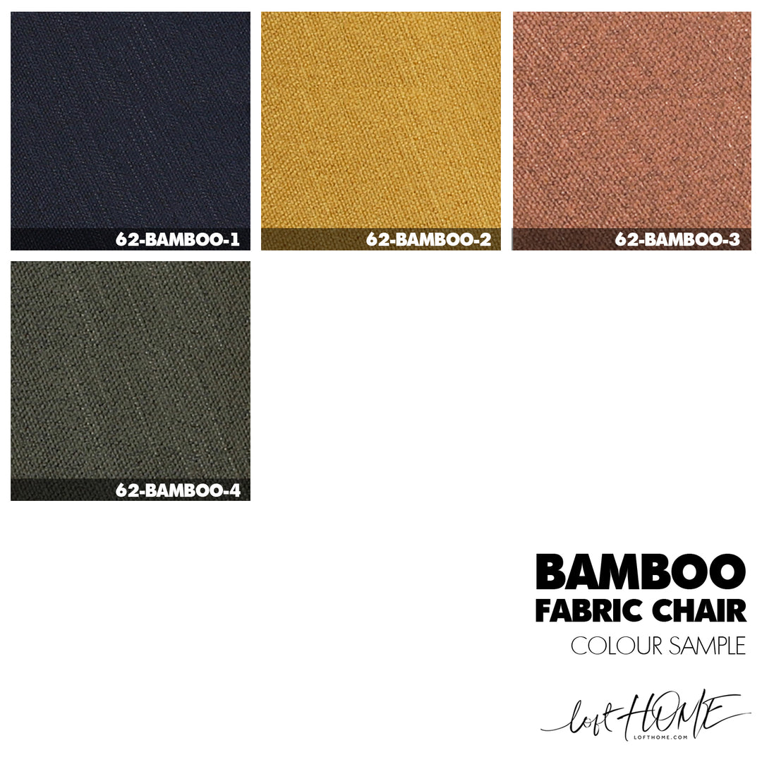 Industrial fabric dining chair float color swatches.