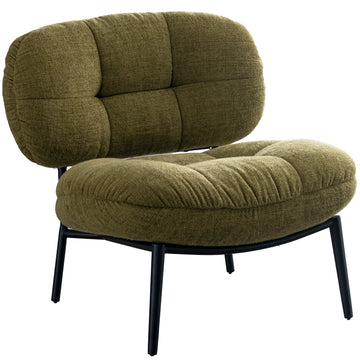 Industrial linen fabric 1 seater sofa luka luka in white background.