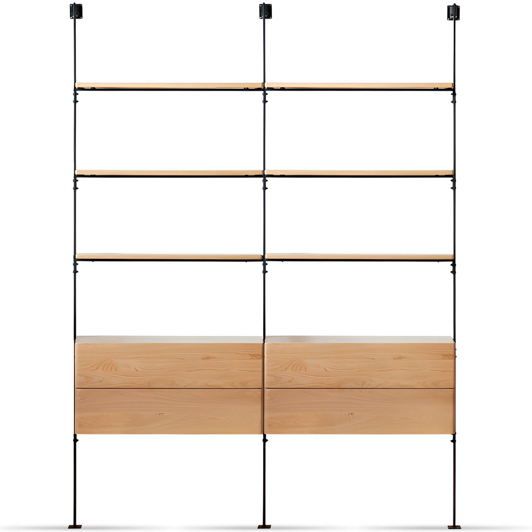 Industrial oak wood wall mounted shelf bookshelf shelfix detail 11.