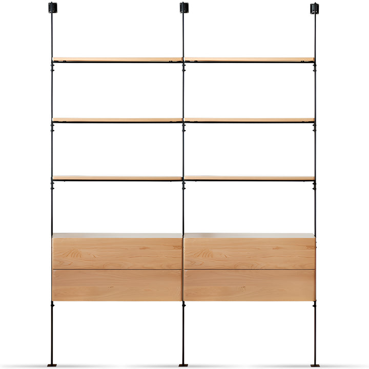 Industrial oak wood wall mounted shelf bookshelf shelfix detail 11.