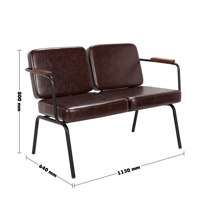 Industrial pu leather 2 seater dining chair double pullman size charts.