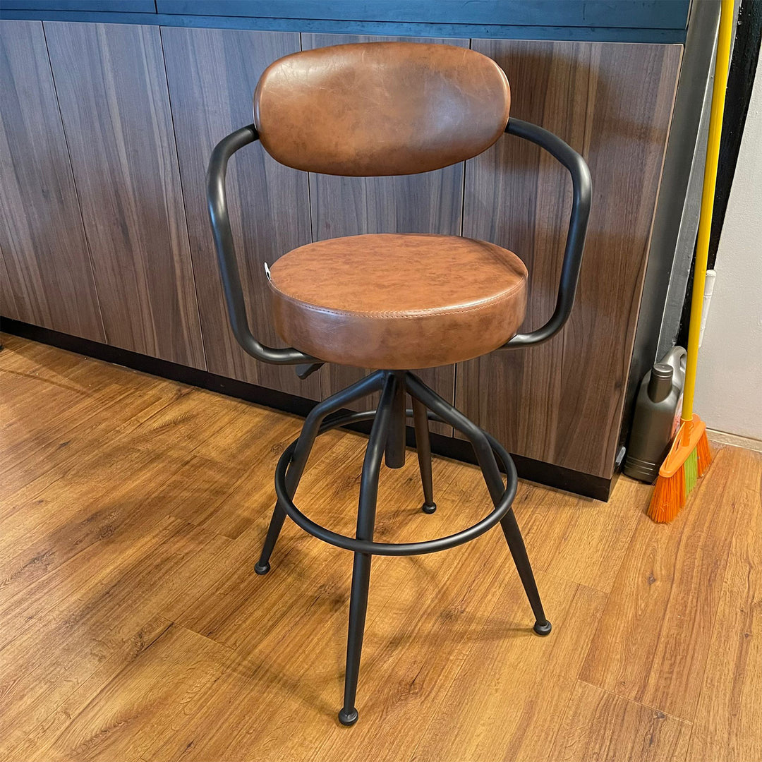 Industrial pu leather bar stool abner color swatches.