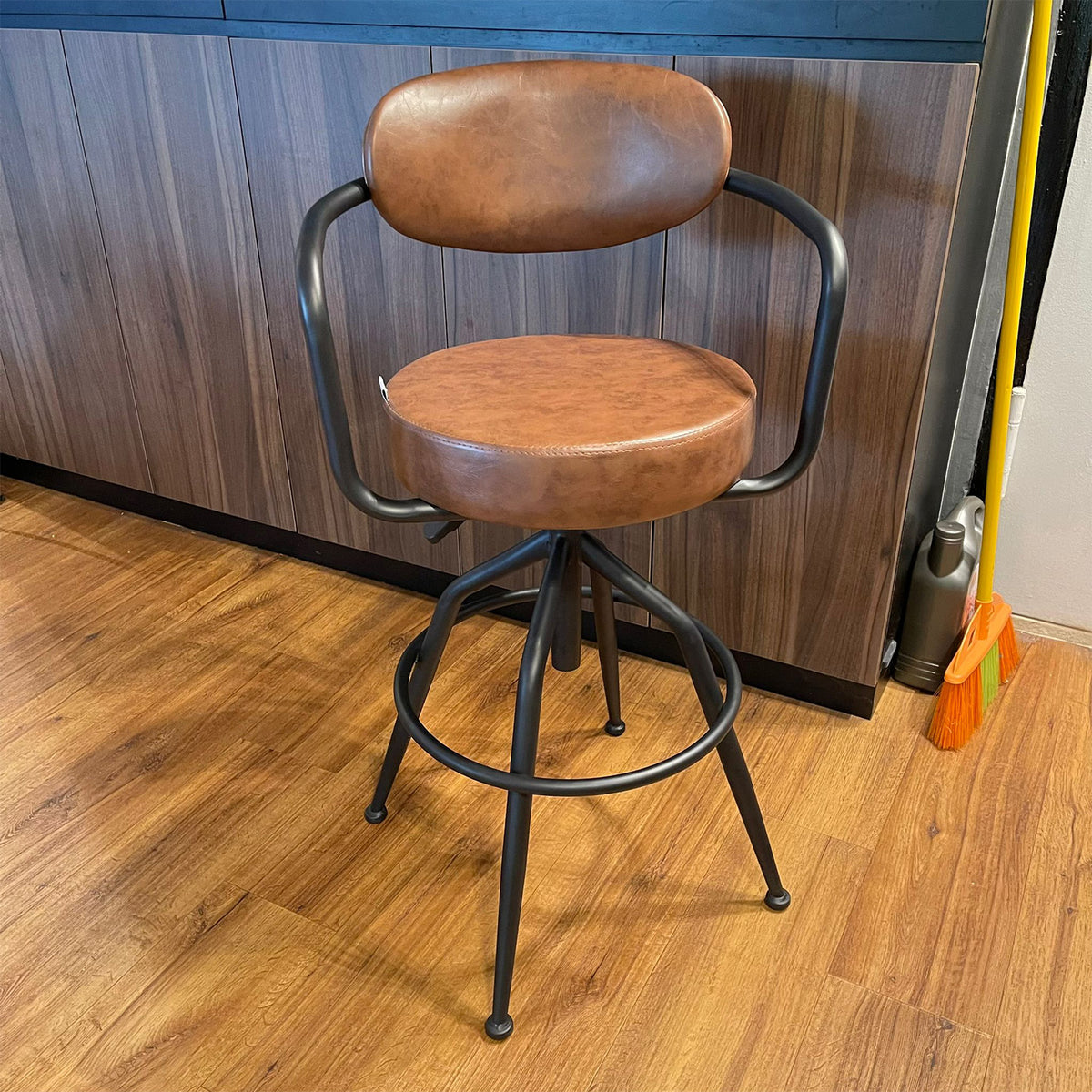 Industrial pu leather bar stool abner color swatches.