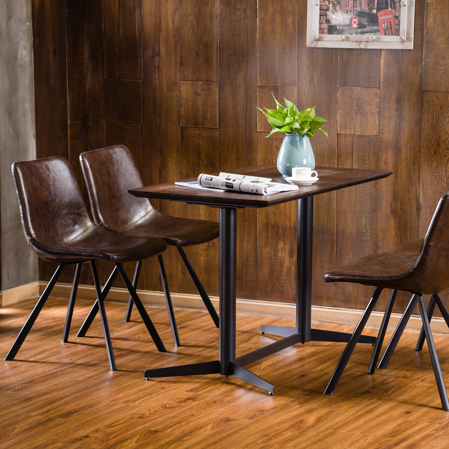 Industrial pu leather dining chair alve primary product view.