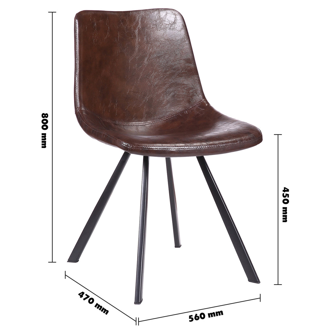 Industrial pu leather dining chair alve size charts.