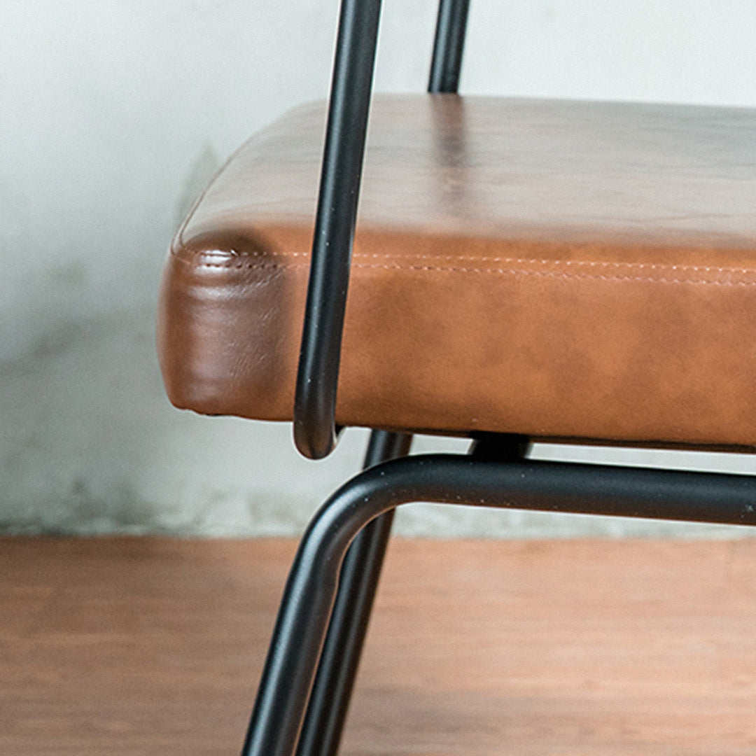 Industrial pu leather dining chair pullman conceptual design.