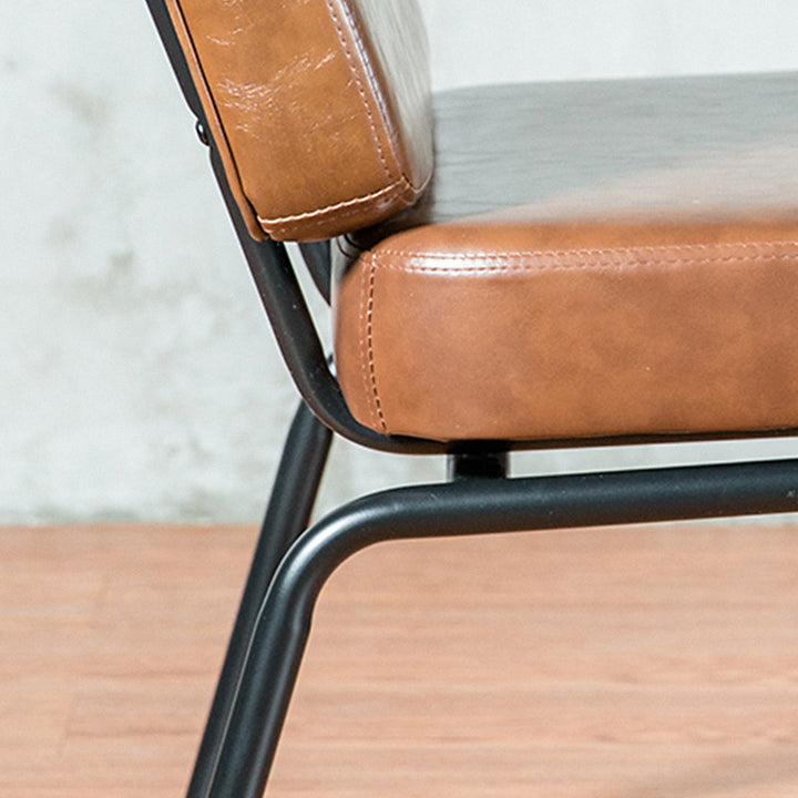 Industrial pu leather dining chair pullman layered structure.