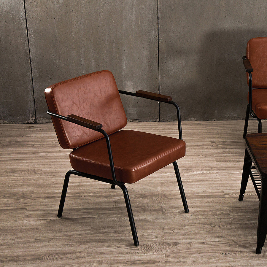 Industrial pu leather dining chair pullman primary product view.