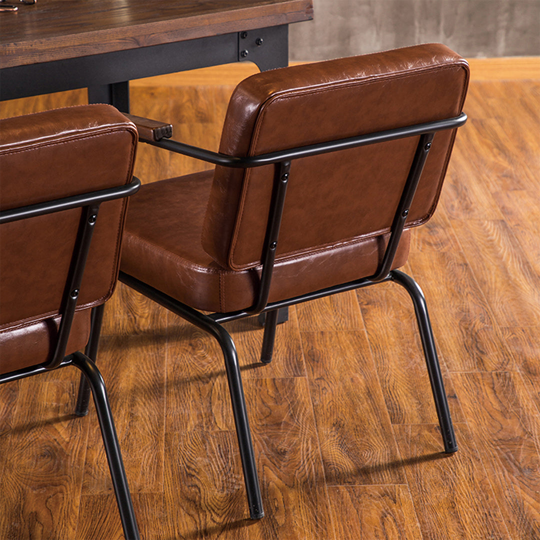 Industrial pu leather dining chair pullman color swatches.