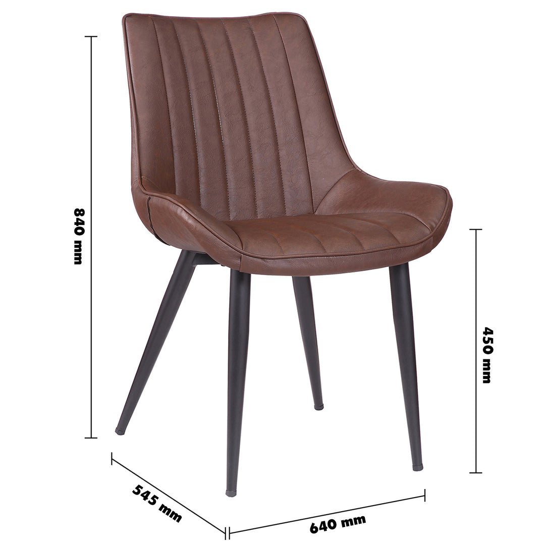 Industrial pu leather dining chair siena size charts.