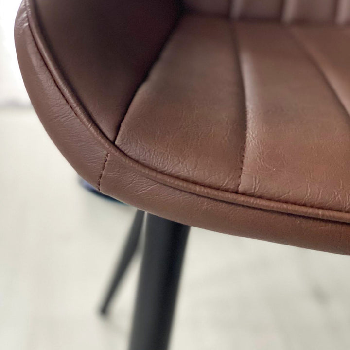 Industrial pu leather dining chair siena in real life style.