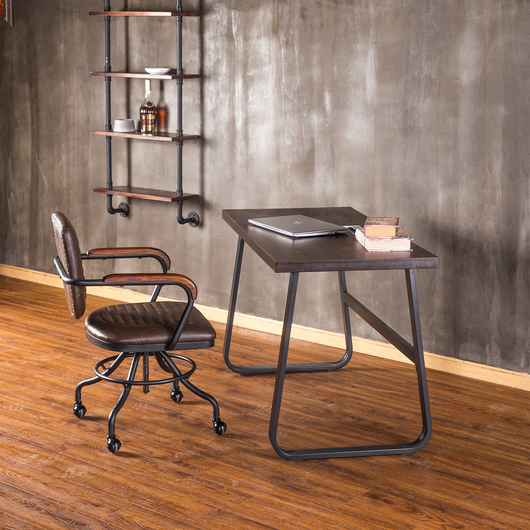 Industrial pu leather study chair baron material variants.