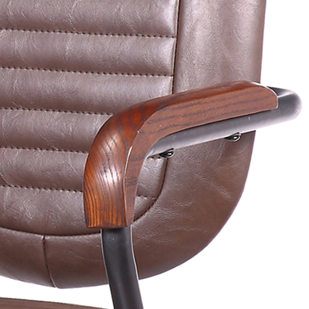 Industrial pu leather study chair baron with context.