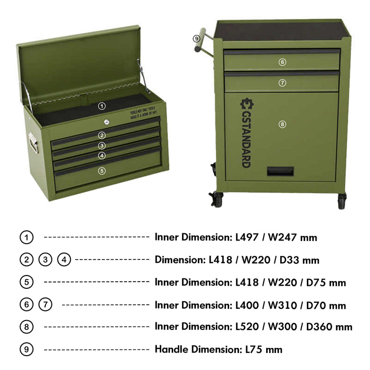 Industrial steel tools cabinet gstandard color swatches.