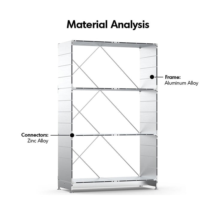 Industrial Aluminium Bookshelf CUBE