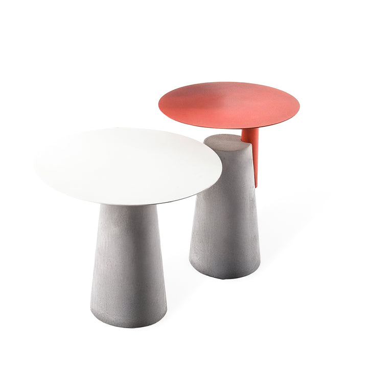 Industrial Concrete Metal Side Table ZENKO