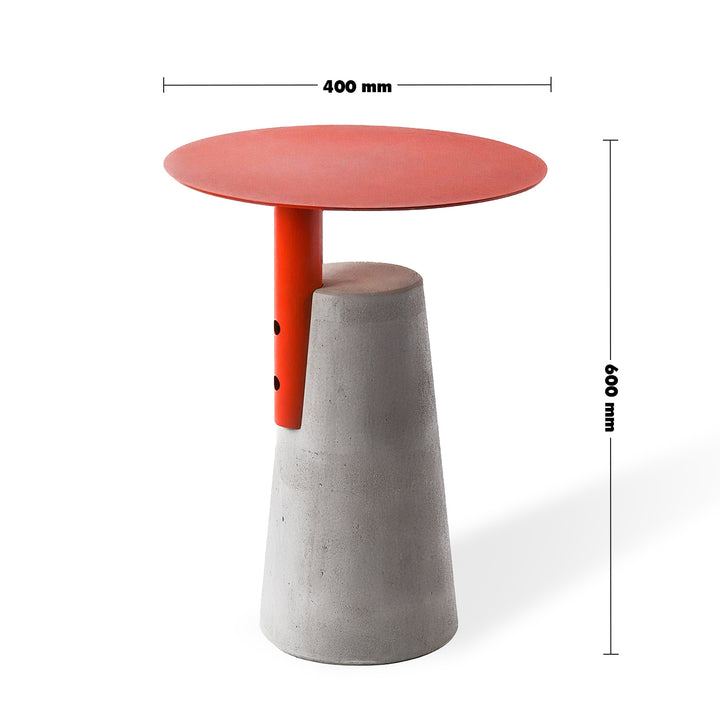 Industrial Concrete Metal Side Table ZENKO