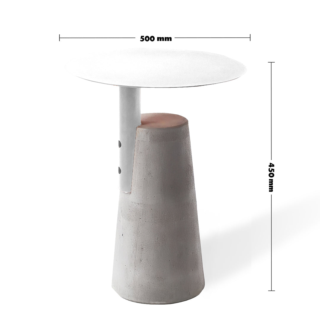 Industrial Concrete Metal Side Table ZENKO