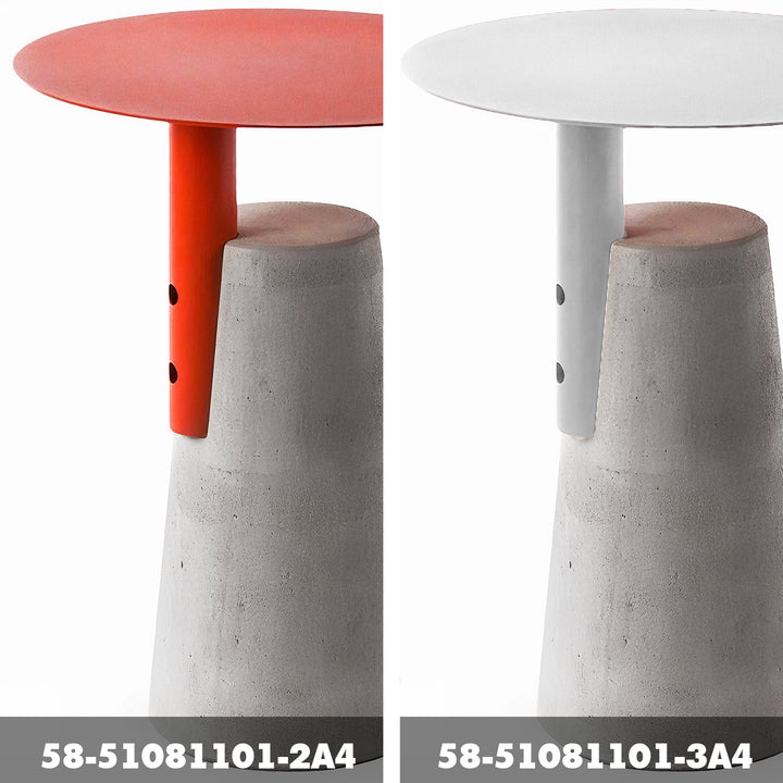 Industrial Concrete Metal Side Table ZENKO