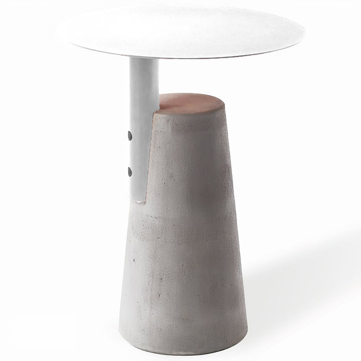 Industrial Concrete Metal Side Table ZENKO