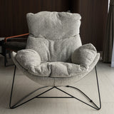 Industrial mixed weave fabric 1 seater sofa chair pomp primary product view.