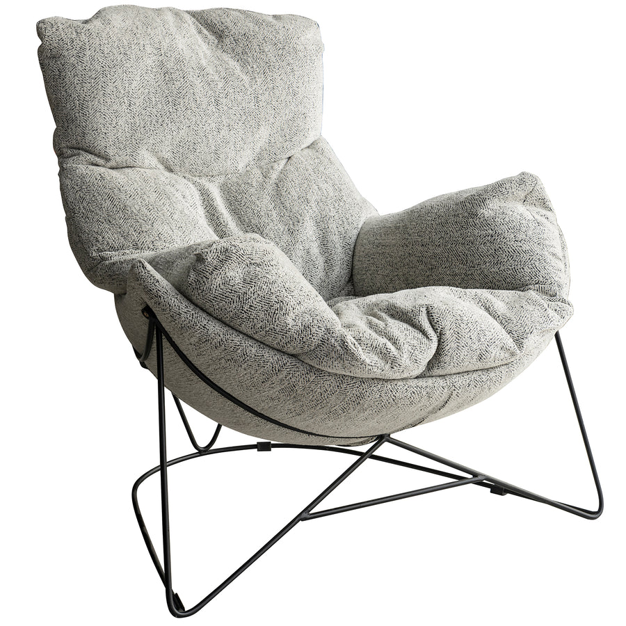 Industrial Mixed Weave Fabric 1 Seater Sofa Chair POMP