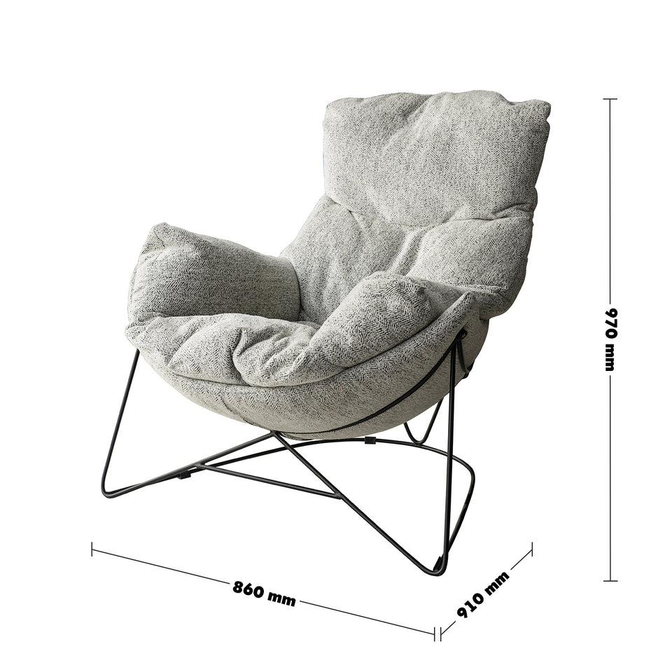 Industrial mixed weave fabric 1 seater sofa chair pomp size charts.