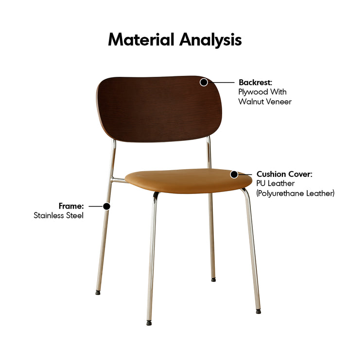 Industrial PU Leather Dining Chair NIKA