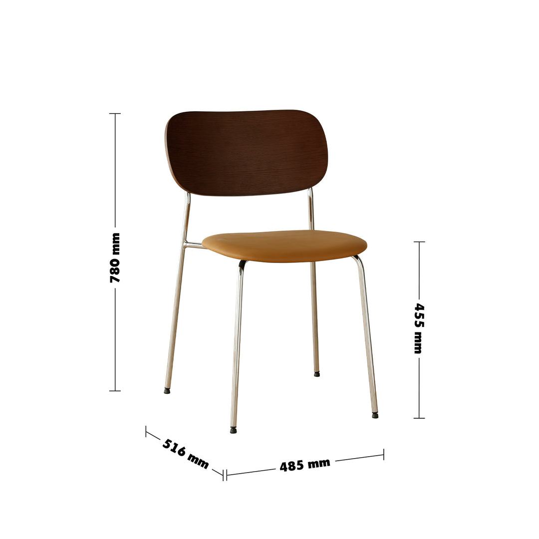 Industrial pu leather dining chair nika size charts.