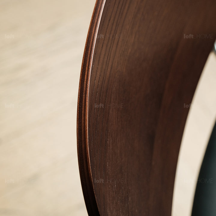 Industrial pu leather dining chair with armrest nika conceptual design.