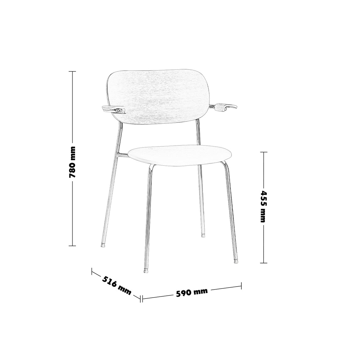 Industrial pu leather dining chair with armrest nika size charts.