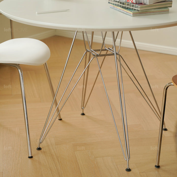 Industrial plywood steel dining table eames environmental situation.