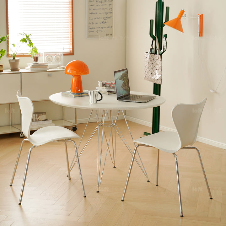 Industrial plywood steel dining table eames situational feels.