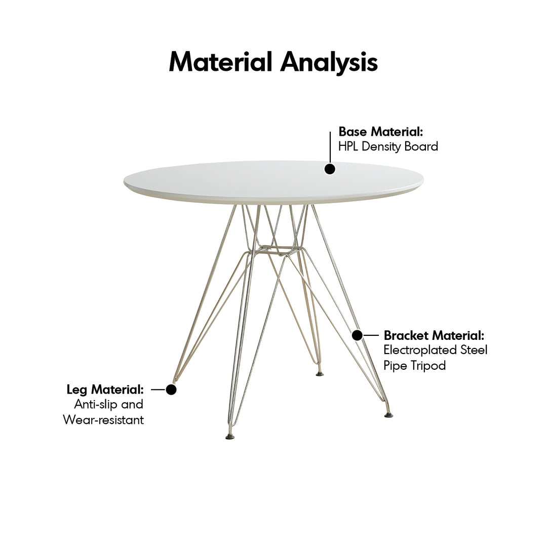 Industrial plywood steel dining table eames detail 4.