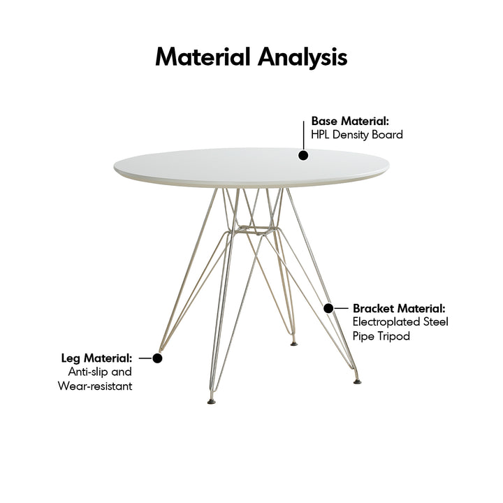 Industrial plywood steel dining table eames detail 4.