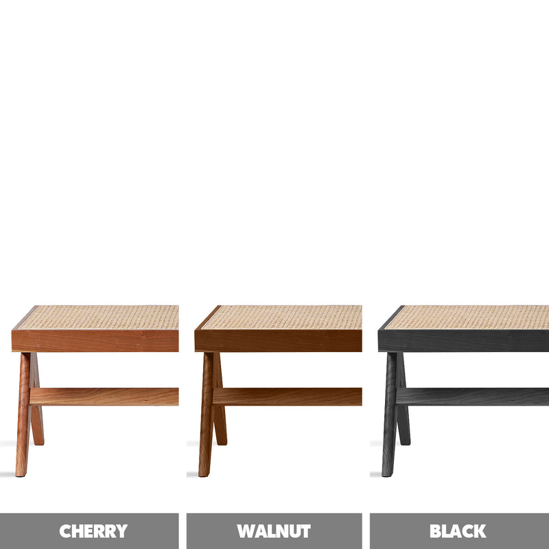 Scandinavian Rattan Dining Bench JEANNERET Color Swatches