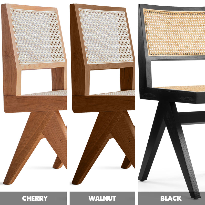 Scandinavian Rattan Dining Chair JEANNERET Color Swatches