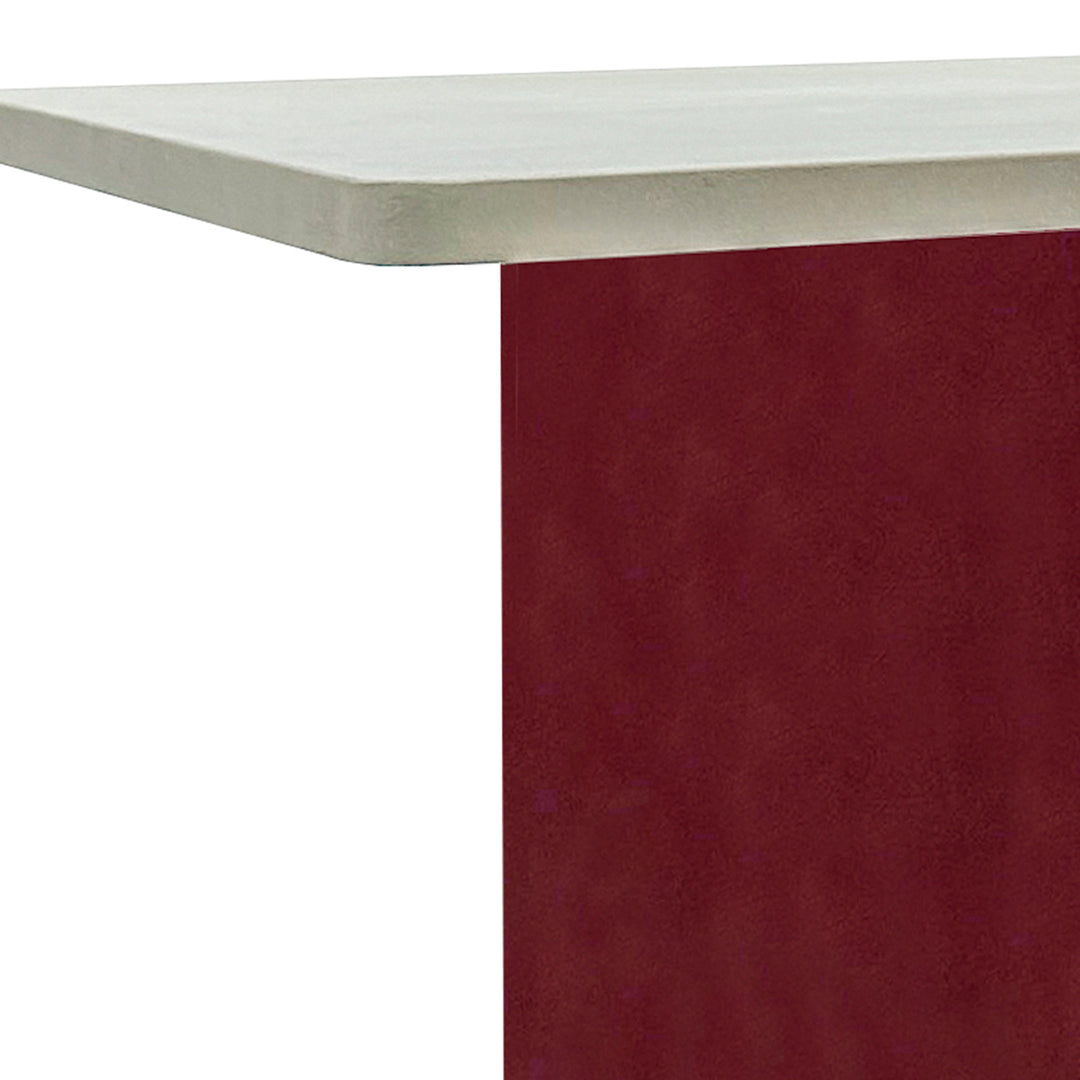 Japandi microcement dining table lavo color swatches.