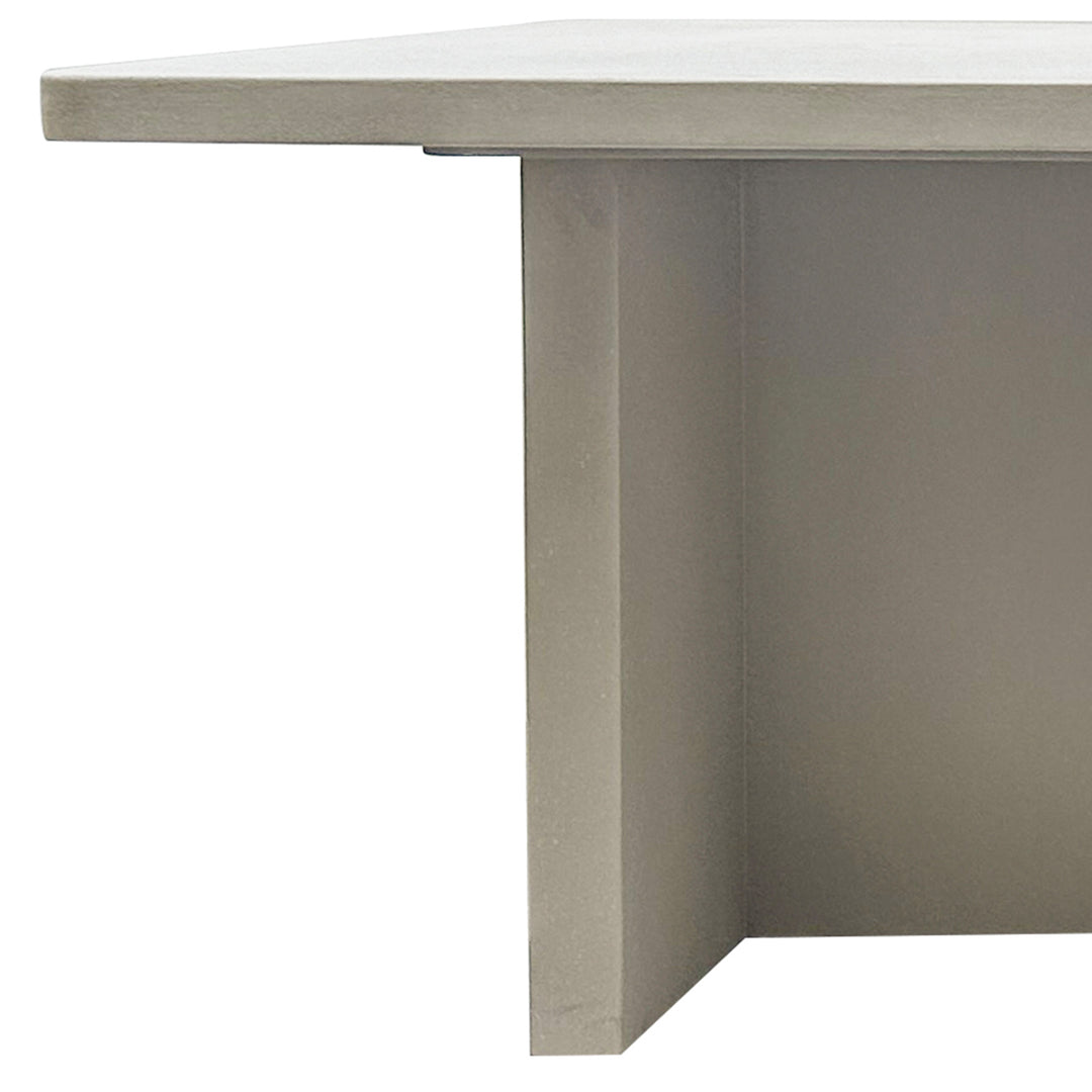 Japandi microcement dining table lavo material variants.