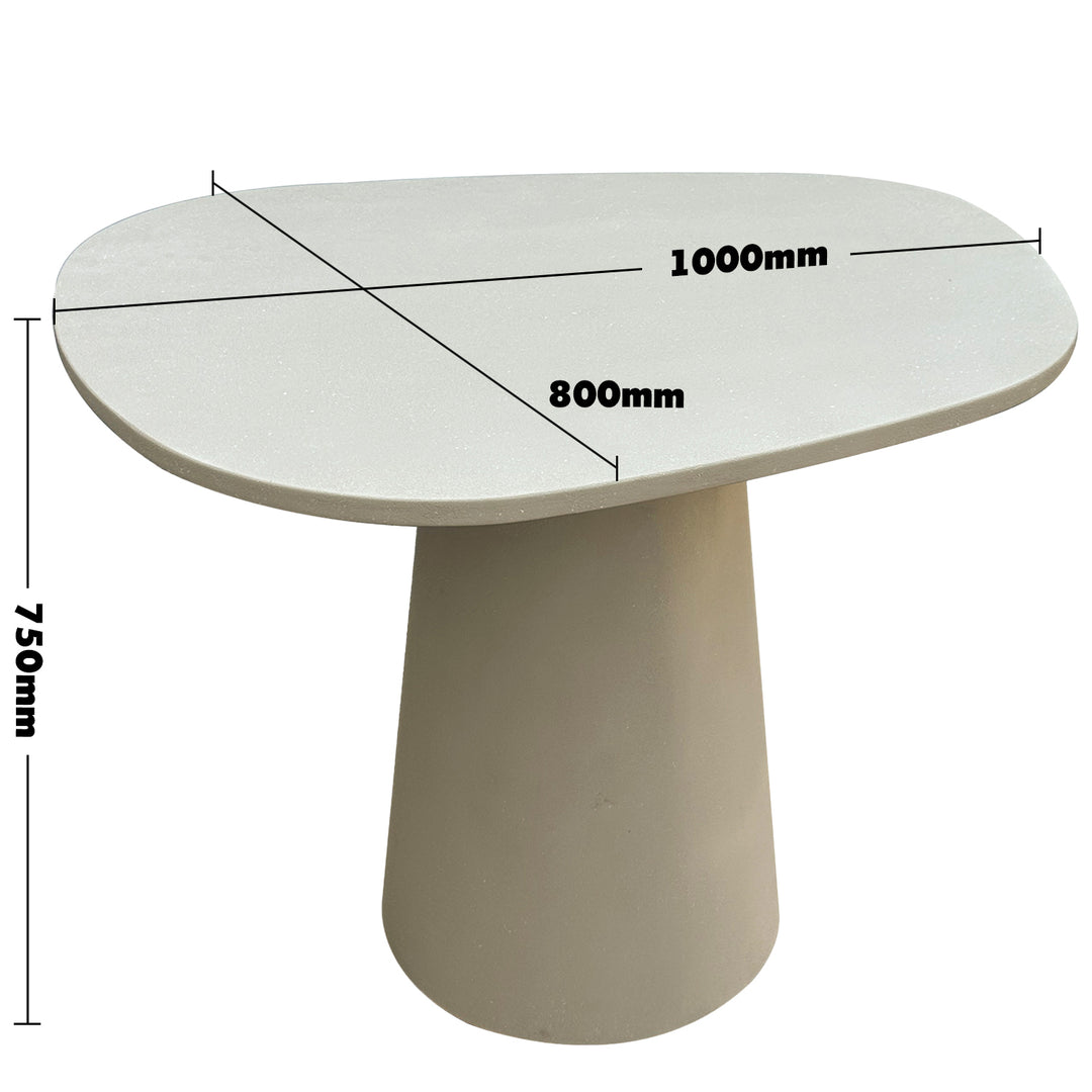 Japandi microcement round dining table voro size charts.