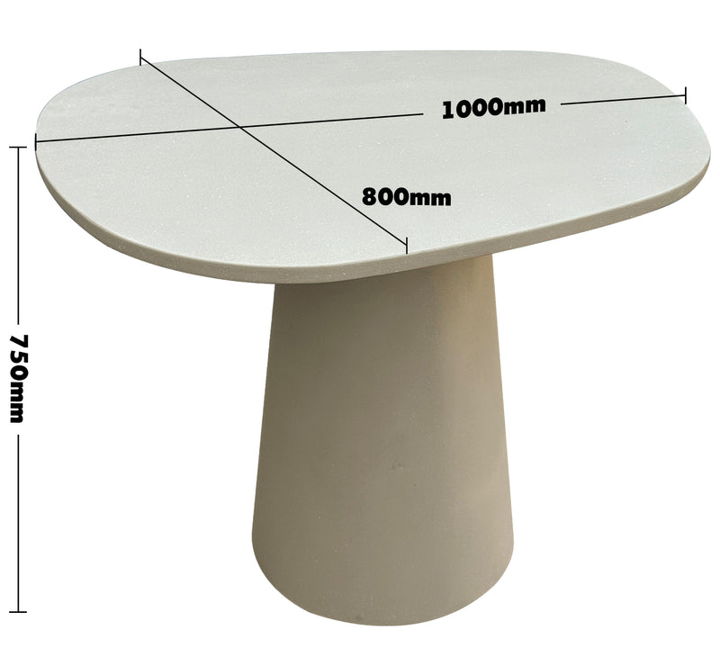 Japandi Microcement Round Dining Table VORO Size Chart