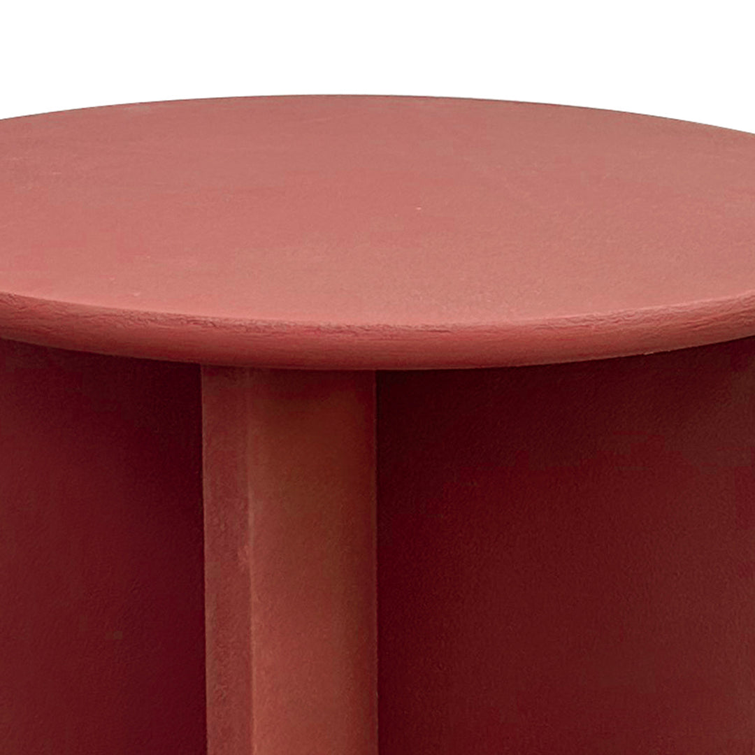 Japandi microcement side table arto material variants.