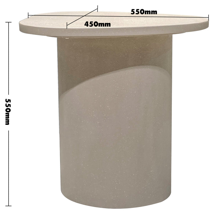 Japandi microcement side table kano color swatches.