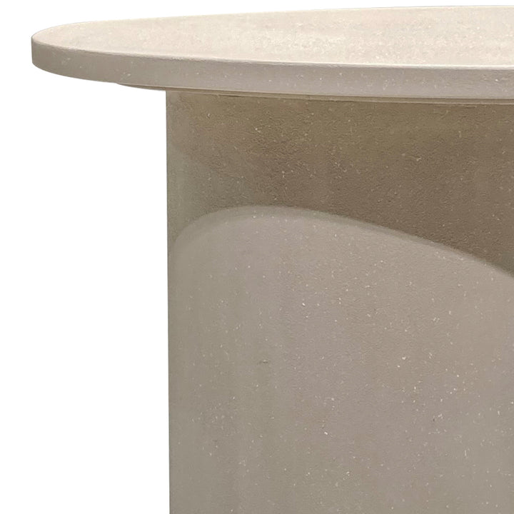 Japandi microcement side table kano with context.