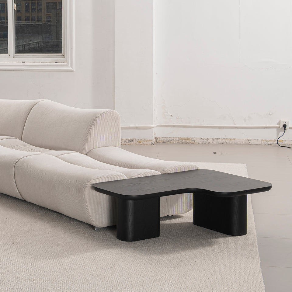 Japandi ash wood coffee table noiru in still life.