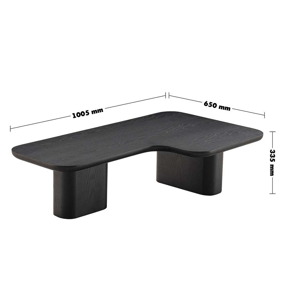 Japandi ash wood coffee table noiru size charts.