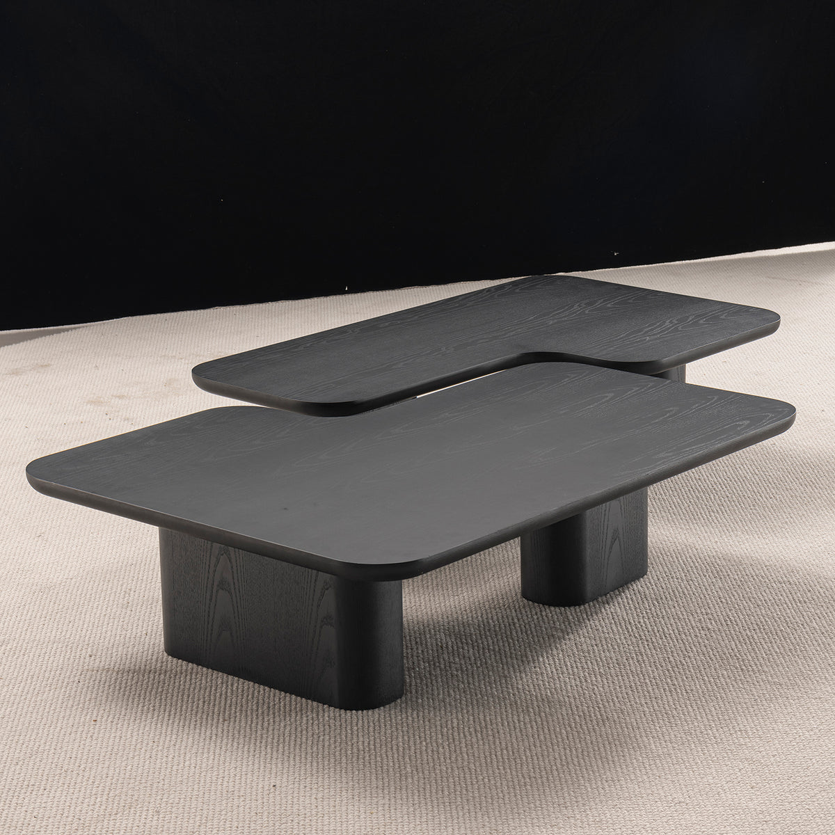 Japandi ash wood coffee table noiru in details.