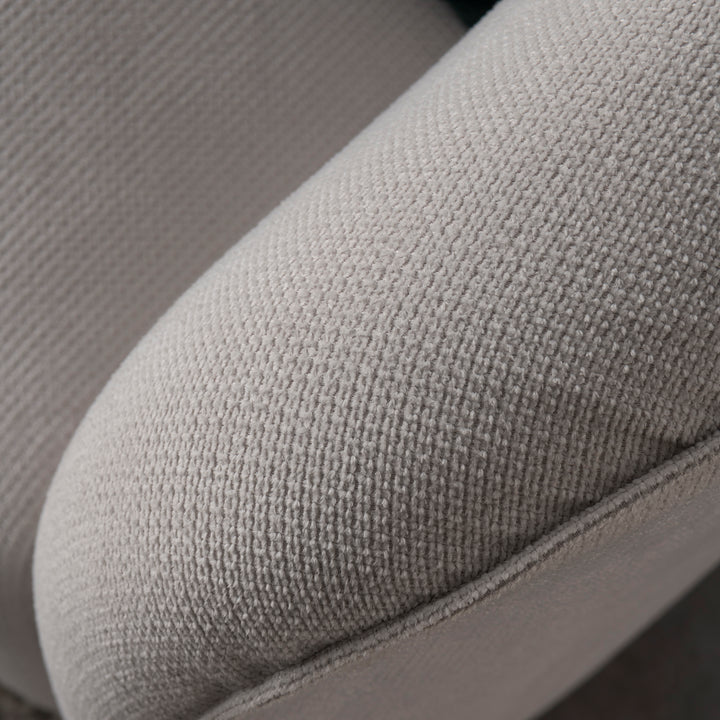 Japandi cotton fabric 3 seater sofa panna material variants.